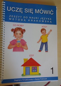 zeszyt do nauki języka Metodą Krakowską "Uczę się mówić"  Śmiałkowska Frańczak